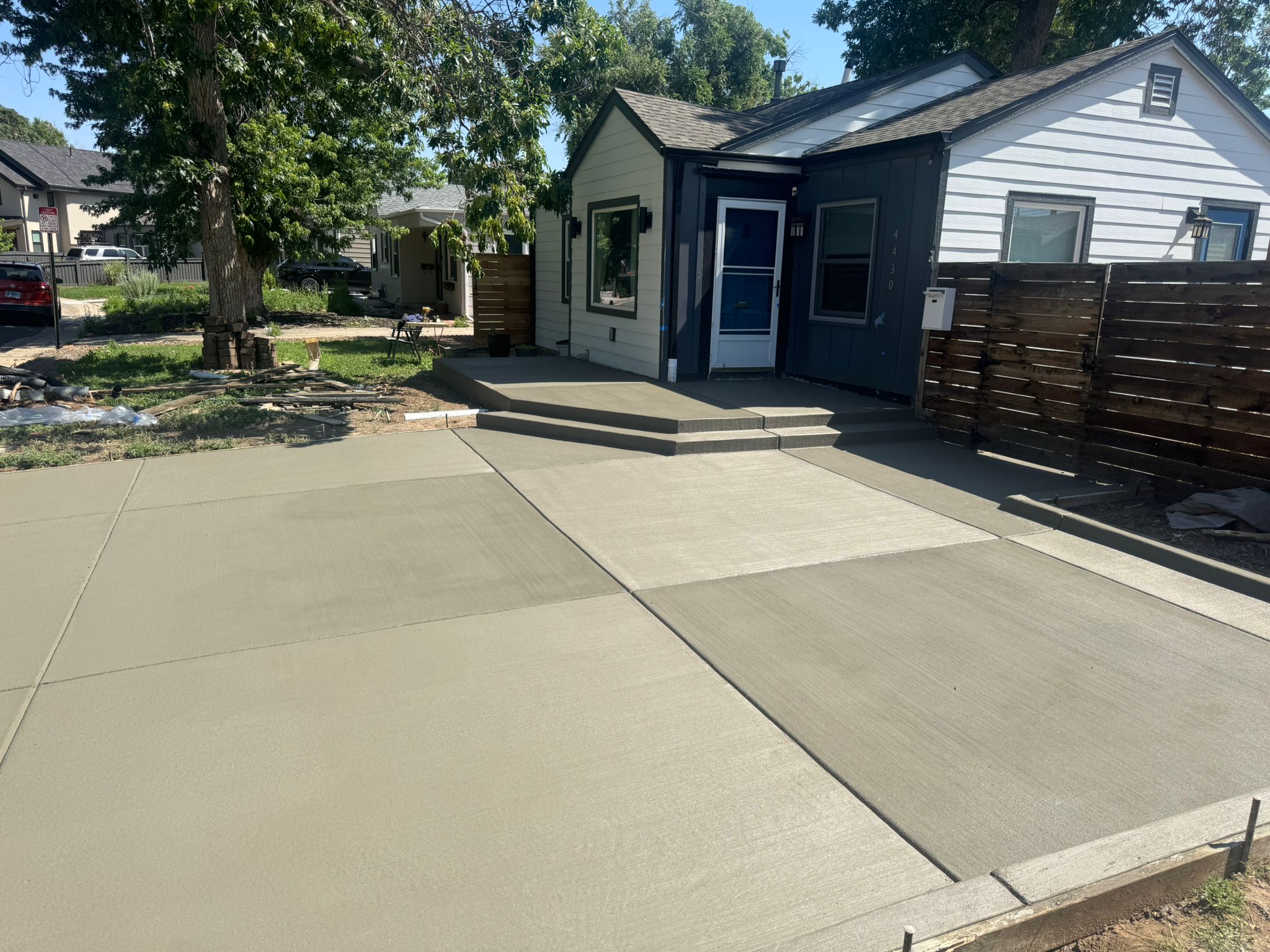 Beautiful concrete patio in Denver